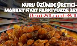 Üretici ile market arasındaki fiyat farkı uçuyor… Kuru üzümde artış yüzde 257!