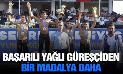 Başarılı yağlı güreşçiden bir madalya daha