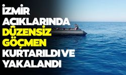 İzmir açıklarında düzensiz göçmen kurtarıldı ve yakalandı