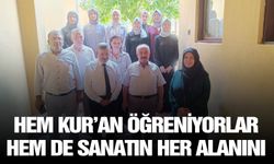 Hem Kur’an öğreniyorlar hem de sanatın her alanını