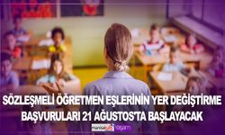 Sözleşmeli öğretmen eşlerinin yer değiştirme başvuruları 21 Ağustos'ta başlayacak