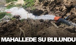 Mahallede su bulundu… Temiz çıkarsa şebekeye verilecek