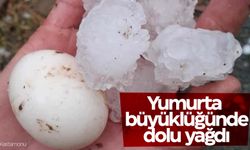 Görenler gözlerine inanamadı! Yumurta büyüklüğünde dolu yağdı…