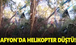 Afyonkarahisar’da helikopter düştü!