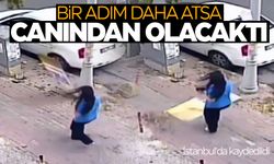 Bir adım daha atsa hayatını kaybedecekti... O anlar kamerada