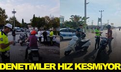 Motosiklet sürücülerine kask denetimi