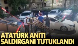 İzmir'de Atatürk Anıtı’na saldıran şüpheli tutuklandı