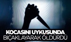 Tartıştığı kocasını uyurken öldürdü