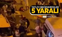 Tatlı kavgasında sokak savaş alanına döndü