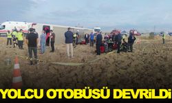 Yolcu otobüsü devrildi… Ölü ve yaralılar var!