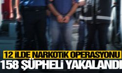 12 ilde Narkogüç operasyonu: 158 gözaltı
