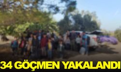 İzmir'de 34 düzensiz göçmen yakalandı