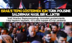 İsrail'e tepki gösterisinde Türk polisine saldıranlar yakalandı!