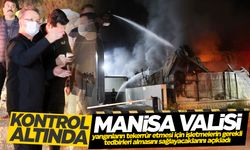 Manisa'da kauçuk fabrikasında çıkan yangını kontrol altında