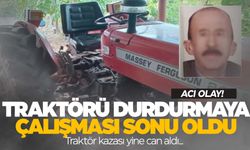 Manisa’da yaşlı adam traktörü durdurmak isterken canından oldu