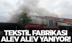 Uşak’ta büyük yangın… Tekstil fabrikası yanıyor!
