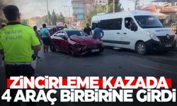 4 araç birbirine girdi... Yaralı var!