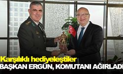 Başkan Ergün, Garnizon Komutanı Alptekin'i ağırladı