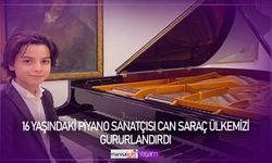 16 Yaşındaki piyano sanatçısı Can Saraç İtalya'dan ödülle döndü