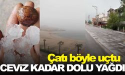 İzmir’de felaket yaşanıyor! Fırtına, yağmur, dolu…