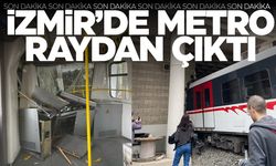 İzmir'de metro raydan çıkıp duvara çarptı!