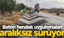 Beton hendek çalışmalarıyla yollarda güven inşa ediliyor