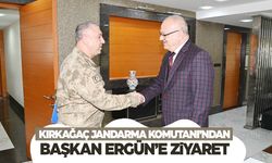 Kırkağaç Jandarma Komutanından Başkan Ergün’e ziyaret