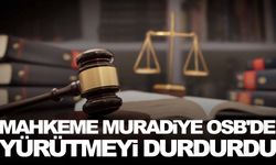 Mahkeme Muradiye OSB'de yürütmeyi durdurdu