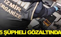 İzmir’de silah tacirlerine geçit yok… 5 şüpheli gözaltında