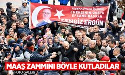 Büyükşehir ve MASKİ Çalışanlarından Maaş Zammına Davullu Zurnalı Kutlama