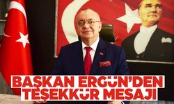 Başkan Ergün’den teşekkür!