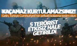 5 PKK/YPG'li terörist etkisiz!