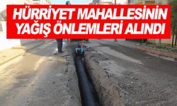 Hürriyet Mahallesi 592 sokakta yağışlara karşı önlem alındı