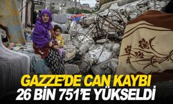 İsrail'in Gazze saldırılarında öldürülen Filistinlilerin sayısı 26 bin 751'e yükseldi