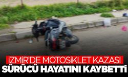 İzmir'de beton direğe çarpan motosikletin sürücüsü öldü