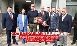 Cengiz Ergün, Soma'da oda başkanları ile buluştu