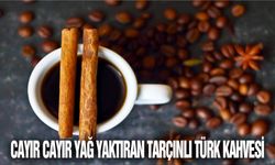 Cayır cayır yağ yaktıran tarçınlı türk kahvesi