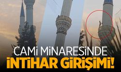 Manisa'da intihar girişimi! Cami minaresine çıktı