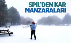 Manisa'nın simgesi Spil Dağı bembeyaz! Spil'den kar manzaraları