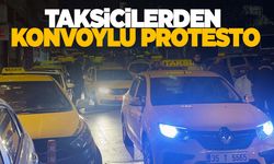 İzmir dün gece uyumadı… Taksicilerden konvoylu protesto!