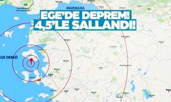 Ege Denizi’nde 4,5 büyüklüğünde deprem!
