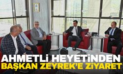 Ahmetli Heyetinden Başkan Zeyrek’e tebrik ziyareti