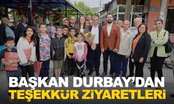 Başkan Durbay'dan teşekkür ziyaretleri