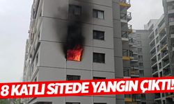 İzmir’de 8 katlı sitede yangın çıktı!
