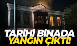İzmir’de tarihi bina alev alev yandı!