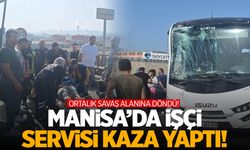 Manisa'da 2 işçi servisi ve 1 otobüs kaza yaptı! Çok sayıda yaralı var!