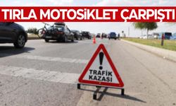 İzmir’de tırla motosiklet çarpıştı! Motosiklet sürücüsü yaralandı