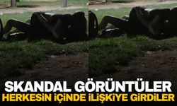 Kocaeli'nde parkta kimseye aldırış etmeden ilişkiye girdiler