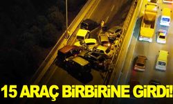 15 araç birbirine girdi… Ortalık savaş alanına döndü!