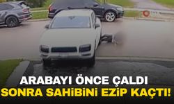 Arabayı önce çaldı, sonra sahibini ezip kaçtı!